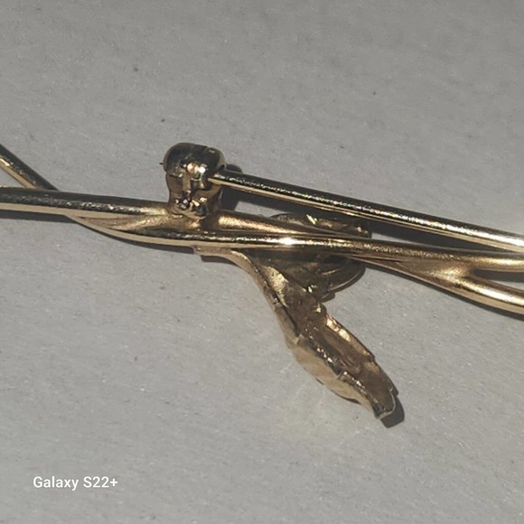 Vintage Signed AZ 1/20 12 Kt GF Rose Bouquet Pin Brooch - Picture 9 of 9